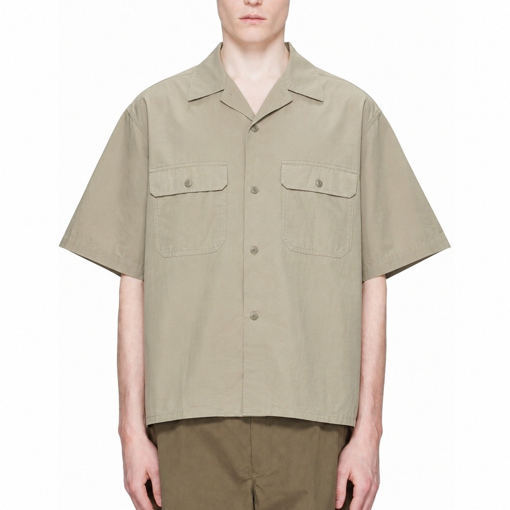 Lemaire Uniqlo U Oversize Short Sleeve Camp Workshirt Lycocell XS/S Linen Beige